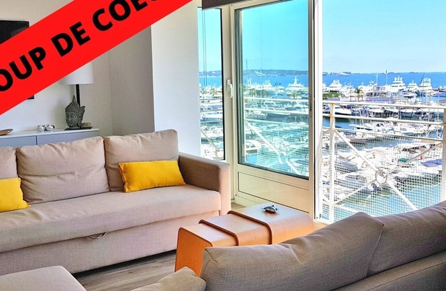 3 P Gulf Juan Sea view Fantastic view Wifi Clim 4/6 pers Classified Meublé Tourisme