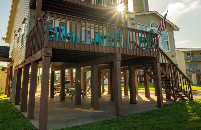3-story private home with beach front view and access.
