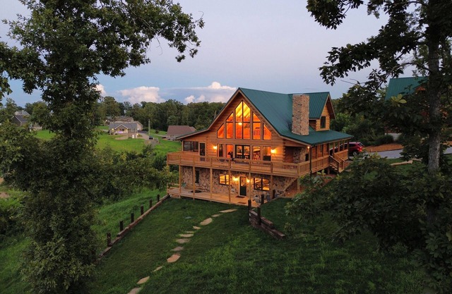 6 Bedroom Waterfront Log Home with EV charging!