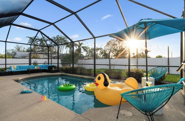 6 miles to AMI, IMG: Heated Pool Game Room Flexible longer stays Dog OK