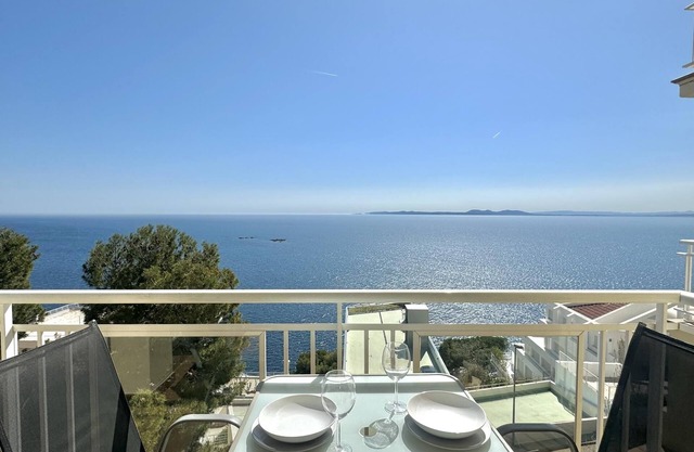 8. Wonderful sea views with communal pool