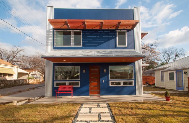 850 sq ft, custom designed, modern home with two rooftop decks