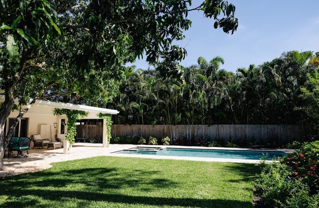 A 3-bedroom/2 bath, fully-renovated home with a resort-style pool and spa.
