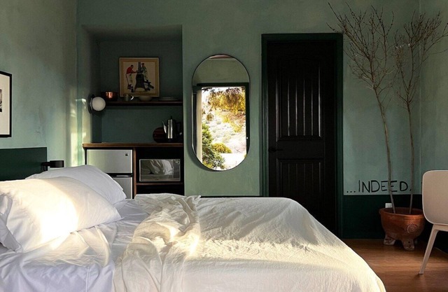 A private room with views of the garden and morning eastern light.