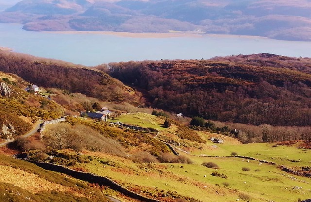 A Sea and Mountain Panorama from this charming stone barn