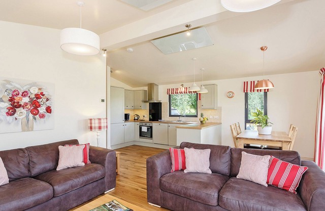 A stunning luxury lodge, perfect for a couples retreat or family break.