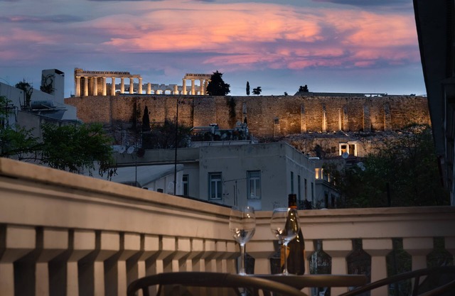 Acropolis unique view - historical center of Athens
