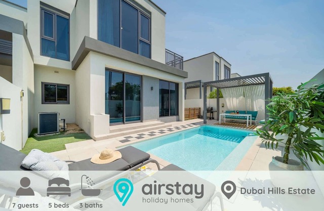 Airstay | Private Pool | 3BR + Study | Dubai Hills