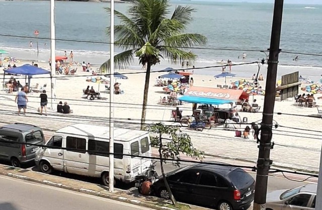 Apartamento Pé na Aréia-praia do Gonzaguinha Ambientes com Vista Panorâmica