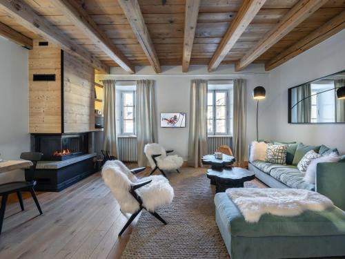 Appartement 3 Ch. Rénové, Centre de Megève, Balcon, Cheminée, Parking, 3 min Télécabine Chamois - FR-1-453-178