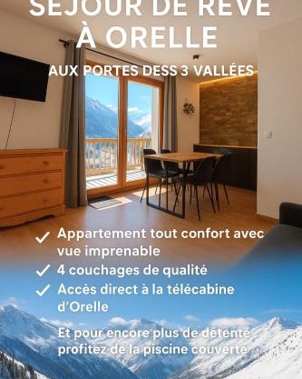 Appartement cosy vue panoramique Orelle les 3 Vallées