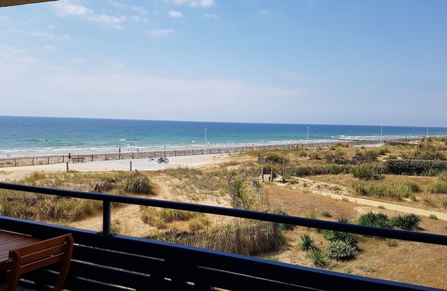 Appt 4 people - sea view - direct access to the beach - underground parking
