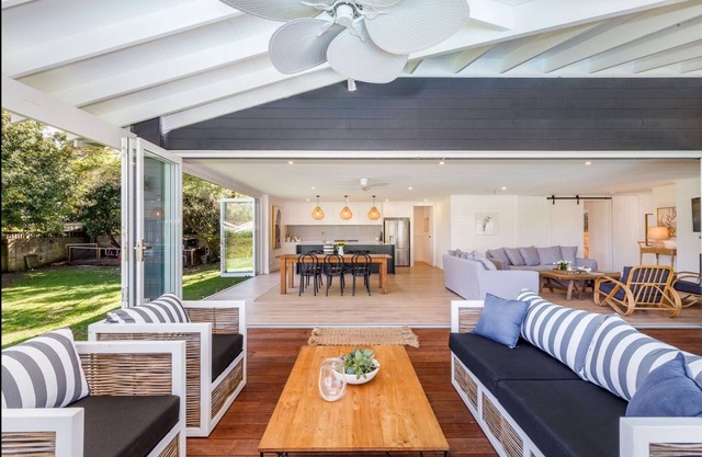 Bayview on Pittwater, beaches, golf course, cafes, great walks & dog park.