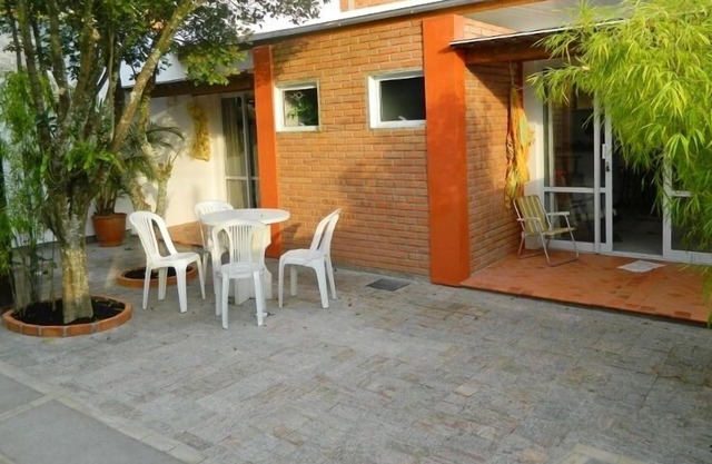 Beach house on the edge of the pond, beautiful sunrise with gulls and frigate birds to fly.