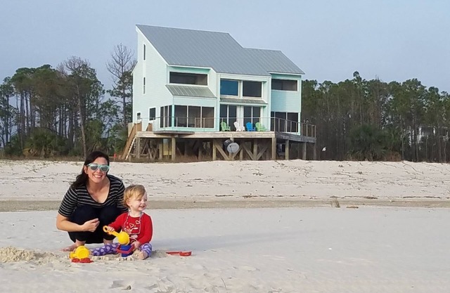 Beachfront home on Gulf of Mexico (240 ft private beach frontage)