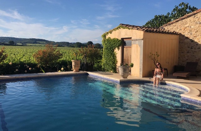 Beautiful 2nd floor apartment with swimming pool in the heart of the vineyards near Pézenas