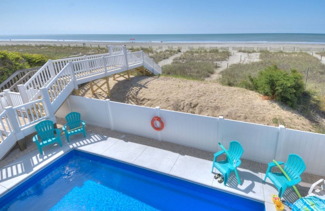 BEAUTIFUL 6 BR OCEANFRONT HOME WITH PRIVATE HEATABLE SALTWATER POOL.