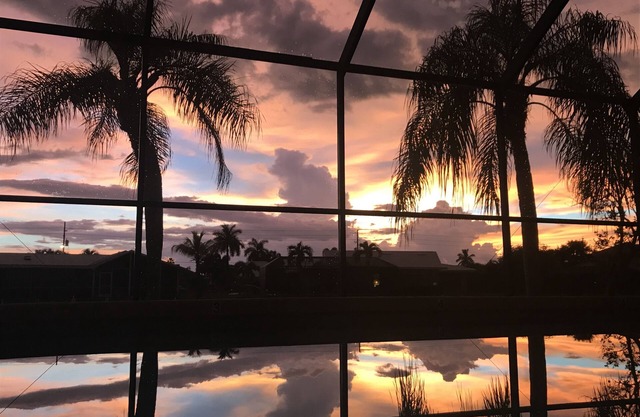 Beautiful canal home with an amazing sunset view!