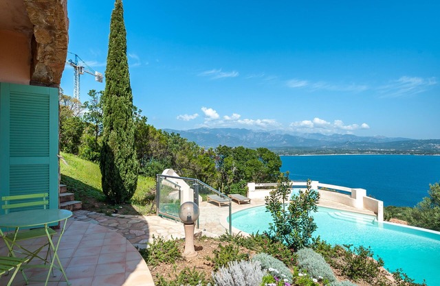 Beautiful villa with panoramic view on sea and mountain
