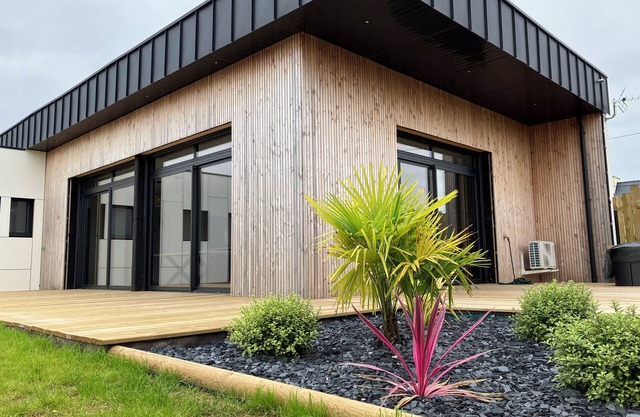 Belle Maison Plain Pied Contemporaine en Ossature Bois à 300 m des Plages