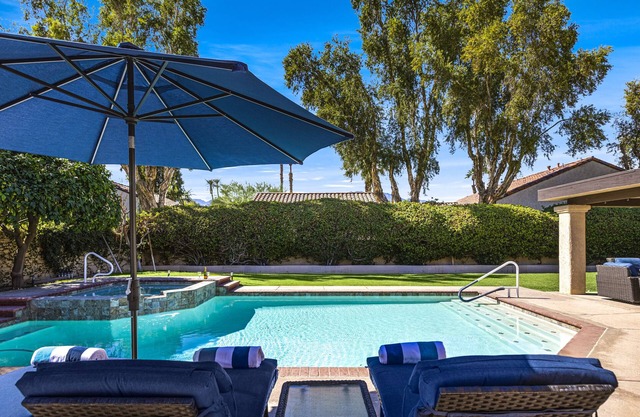 Boho Chic Rancho Mirage Home with Private Saltwater Pool and Jacuzzi