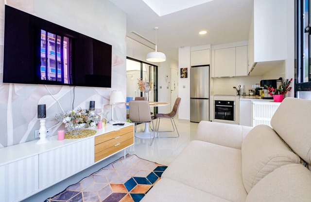 Bright two-bedroom apartment in a new residence with a swimming pool