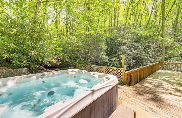 Bryson City Cottage w/Hot Tub & Waterfall Views!