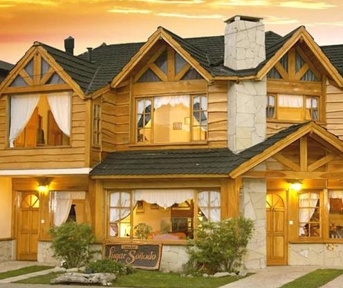 Cabañas frente al lago vista al jardin