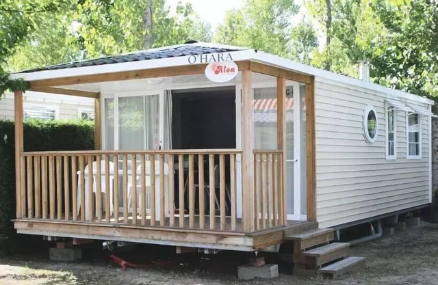 Camping l'Orée du Bois * - 3 Room Mobile Home 4/6 People + TV