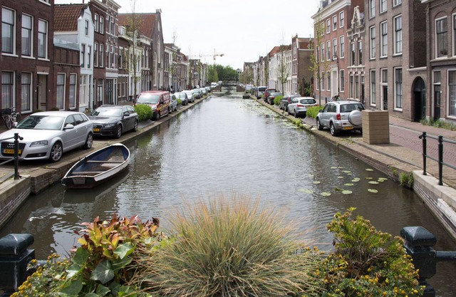 Canal house top floor in historic center Gouda