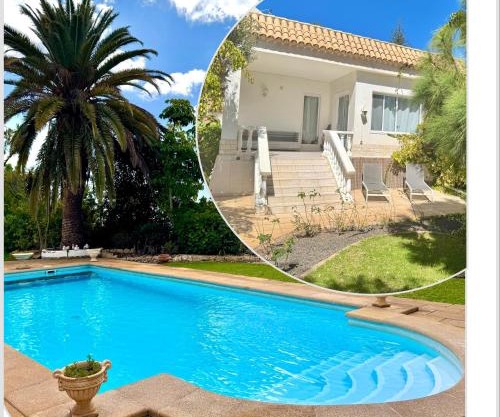 Casa Lilo, en jardin grande, con una gran piscina y barbacoa
