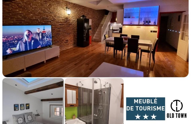Chambre d'Hôtes sde, wc privé climatisé dans loft 80m2 Espace commun avec les habitants Salon et cuisine