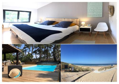 Chambre Privative, Cap Ferret - Piscine Chauffée - Villa Sylhengui