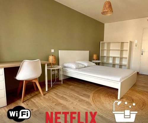 Chambres 20m2, SDB PV, Centre, WIFI, Appart 160m2