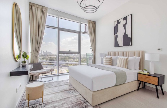 Charming 2BR w/Dubai Frame Views & Close to Metro