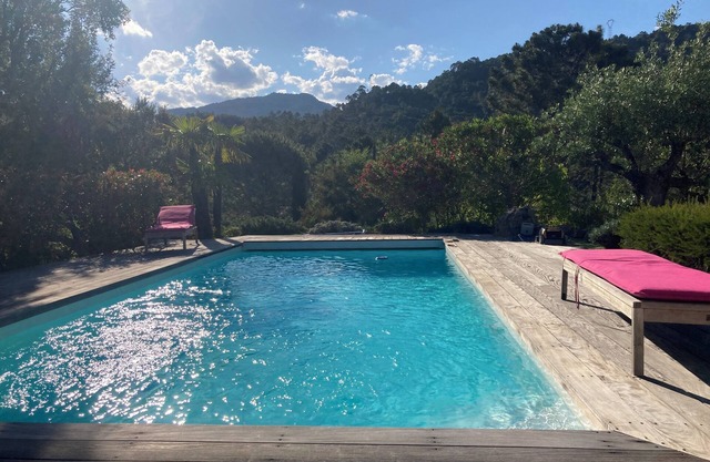 Charming villa with panoramic view of Corsica Favone beach 300m away