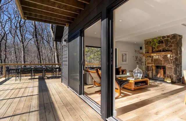 Chic Stream-side Chalet with Mountain View and Vintage Designer Furnishings