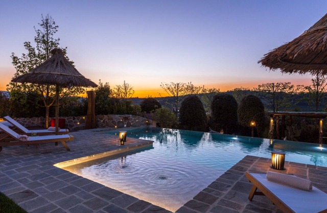 Cosy apartment in villa for 5 people with A/C, pool, WIFI, hot tub, TV, veranda and panoramic view