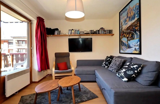 Cozy 2-room apt, 4 pers., center of Les Houches with garage