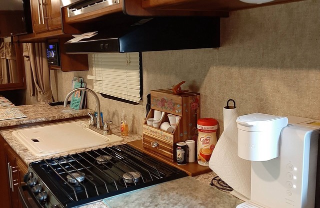 Cozy RV at entrance to Lake Somerville