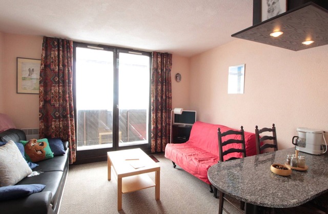 Cozy studio Flaine, 4 pers, balcony, near slopes, parking