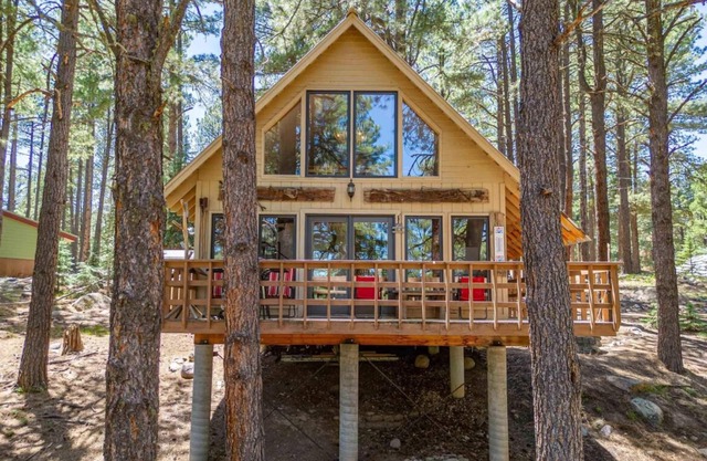 Cute Cabin in the pines 3 minutes from lake a walk to the river and beautiful drive to Durango