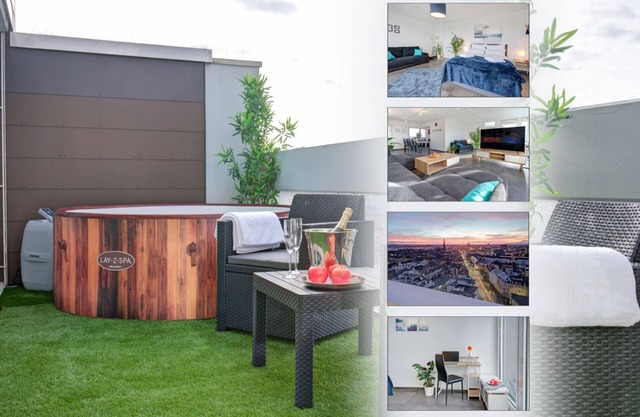 Das Penthouse - Jacuzzi - BBQ - Dachterrasse - Parkplatz - Panoramaausblick