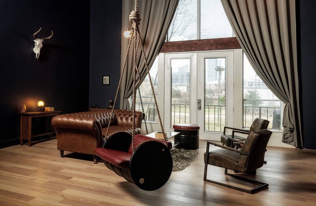 Designer Loft with indoor swing