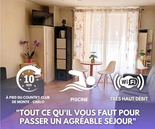 Direct Monaco Studio devant piscine