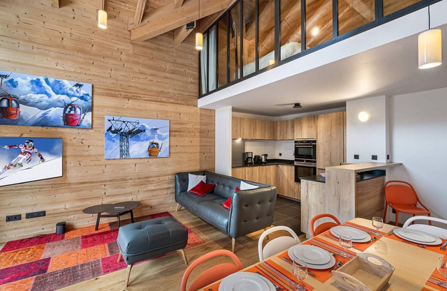 Duplex Close to Ski Slopes with Stunning Views in Courchevel