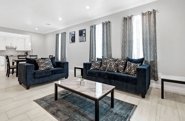 Enjoy your stay at our brand new, modern, centrally-locate 3 bed, 2 bath home.