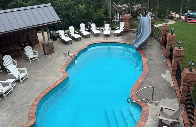 Executive Mansion at Lake Gaston sleeps 40 and has HEATED POOL.