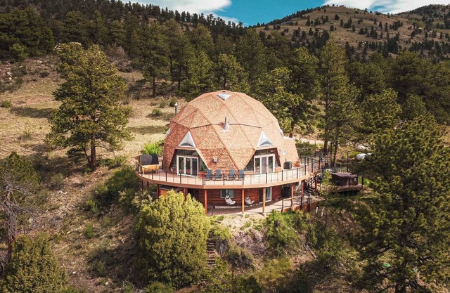 Expansive Views! 4500SqFt Mountain Dome Near Denver w/Sauna, Hot Tub, Huge Deck