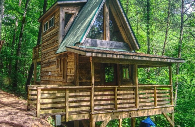 Firefly Bend Treehouse - View of the National Forest from Your Bed